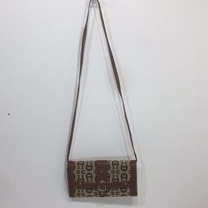 Etienne Aigner monogram logo shoulder purse